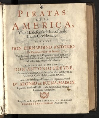 Piratas de la America  - Title page