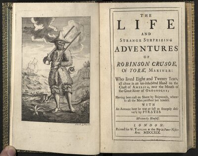 The Life and Strange Surprizing Adventures of Robinson Crusoe of York, mariner  - Title page