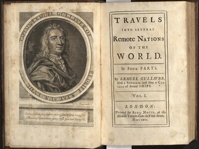Travels into several remote nations… By Captain Lemuel Gulliver, Vol. I  - Title page