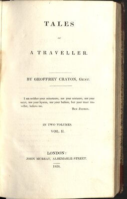 Tales of a Traveller  - Title page