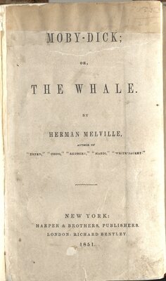 Moby Dick, Or, The Whale  - Title page