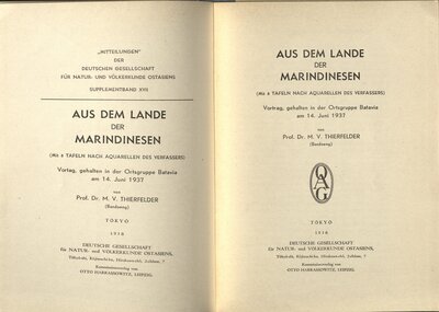 Aus dem lande der Marindinesen : Vortag, gehalten in der orsgruppe Batavia am 14. juni 1937 – Title page