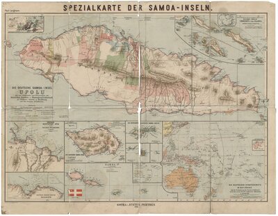 Die Deutsche Samoa-insel Upolu