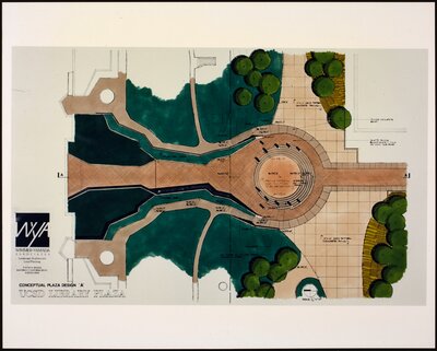UCSD Library Plaza: Conceptural plaza design "A"