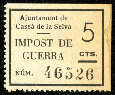 Spanish Civil War Stamp: Revenue Stamps