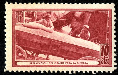 Spanish Civil War Stamp: Association of Friends of the Soviet Union