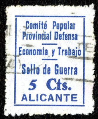 Spanish Civil War Stamp: Provincial Governments