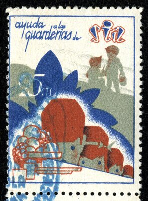 Spanish Civil War Stamp: International Antifascist Solidarity