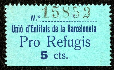 Spanish Civil War Stamp: Refugees