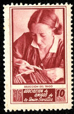 Spanish Civil War Stamp: Association of Friends of the Soviet Union