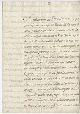 [Manuscript letter, signed from the Viceroy of New Spain]