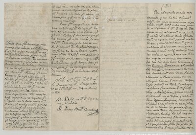 [Collection of five letters relating to Father Pedro Benito Cambón, the San Diego mission, and the importation of church decorations]