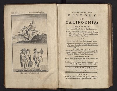 A Natural and Civil History of California - Title Page Volume 1